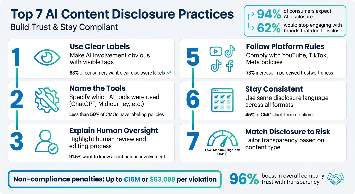 7 Essential AI Content Disclosure Practices for Compliance and Trust