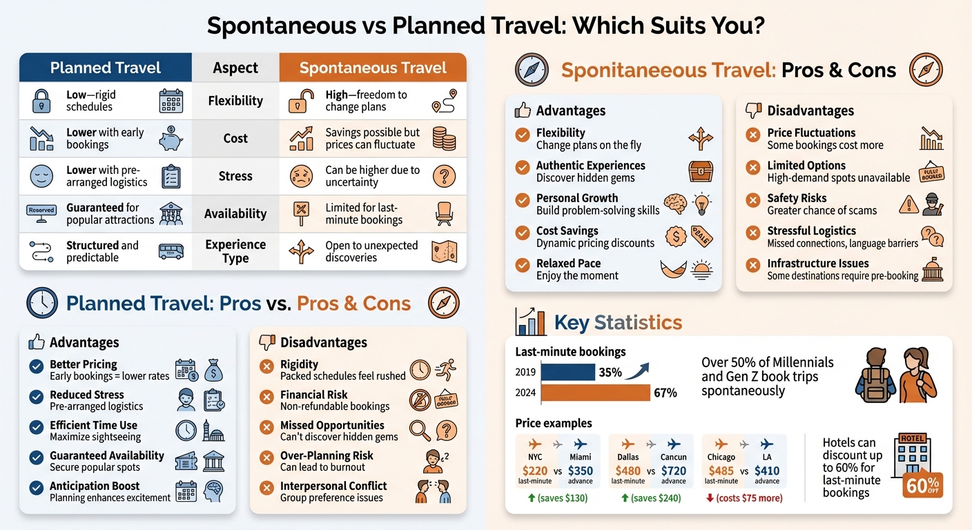 Planned vs Spontaneous Travel: Complete Comparison Guide
