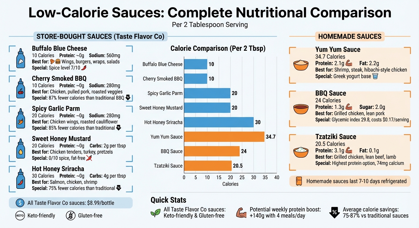 Low-Calorie Sauces for Bodybuilding: Nutritional Comparison Chart