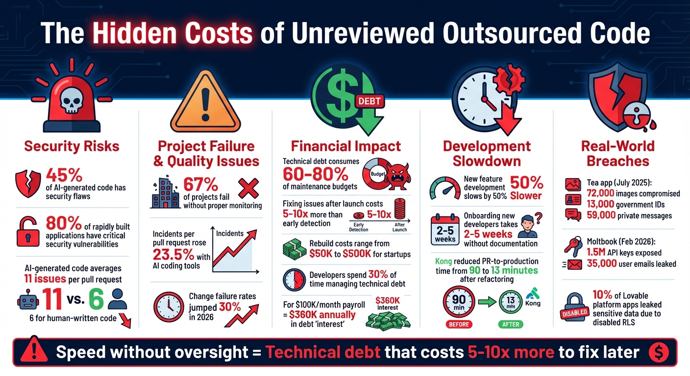 The Hidden Costs of Unreviewed Outsourced Code: Key Statistics