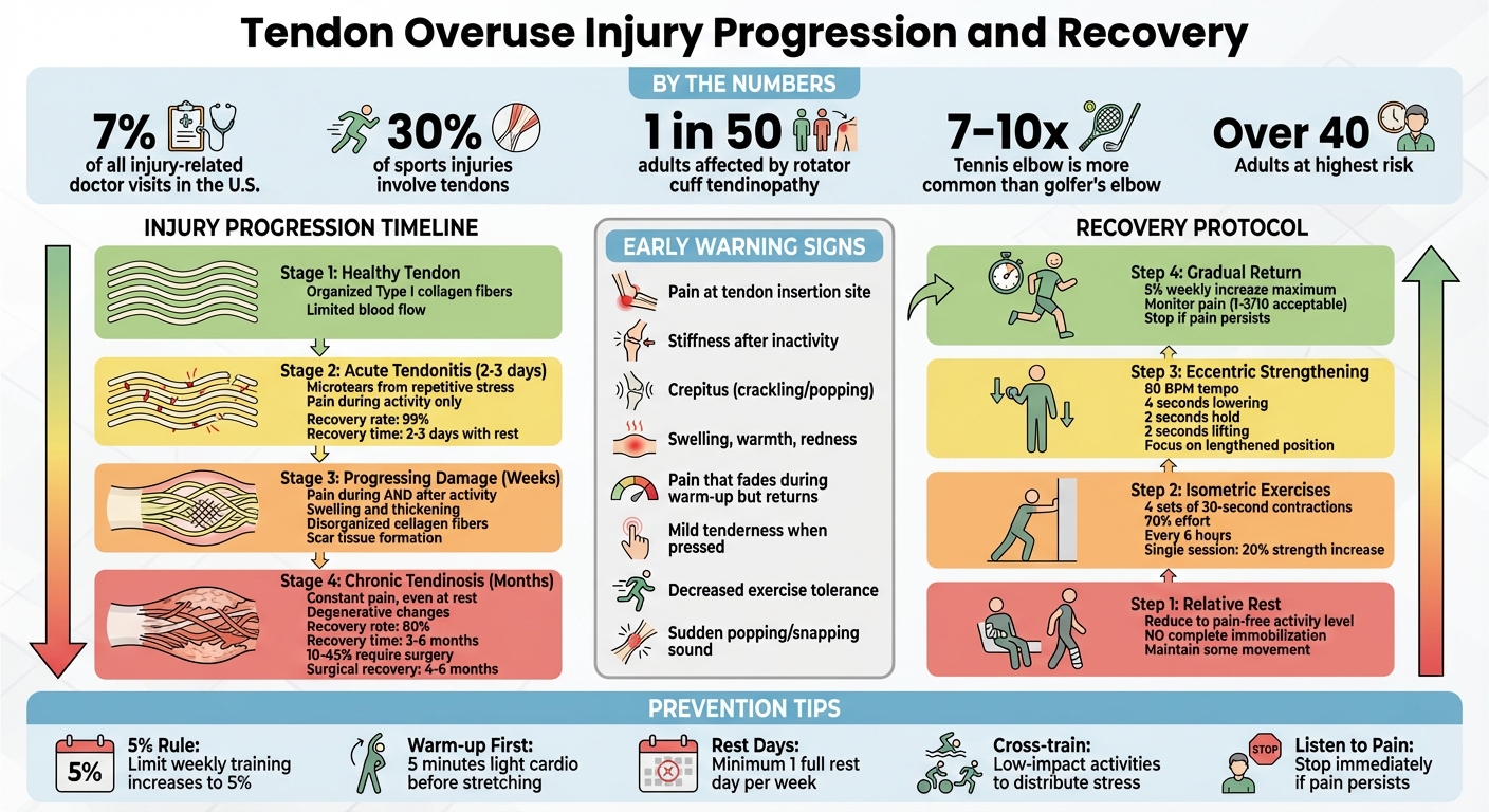 Tendon Overuse Injury Progression Timeline and Recovery Protocol