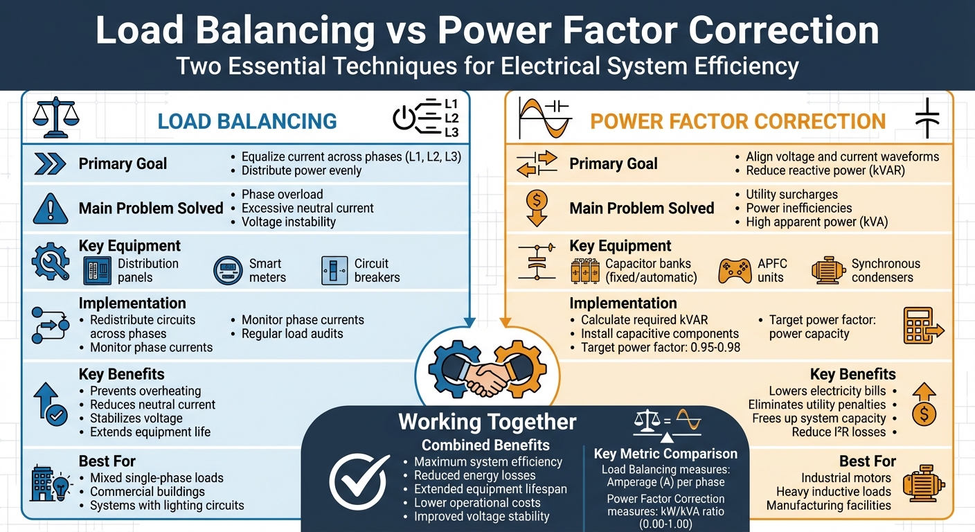 Load Balancing vs Power Factor Correction: Key Differences and Benefits