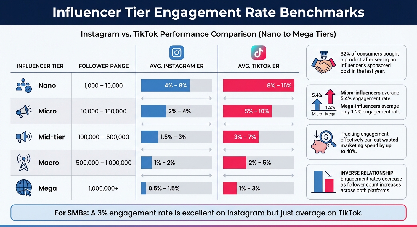Influencer Tier Engagement Rates and Performance Benchmarks by Platform