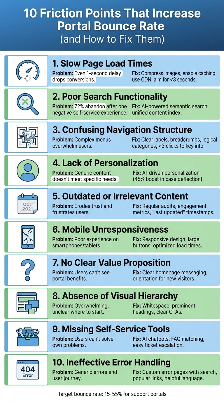10 Portal Friction Points and Solutions to Reduce Bounce Rate