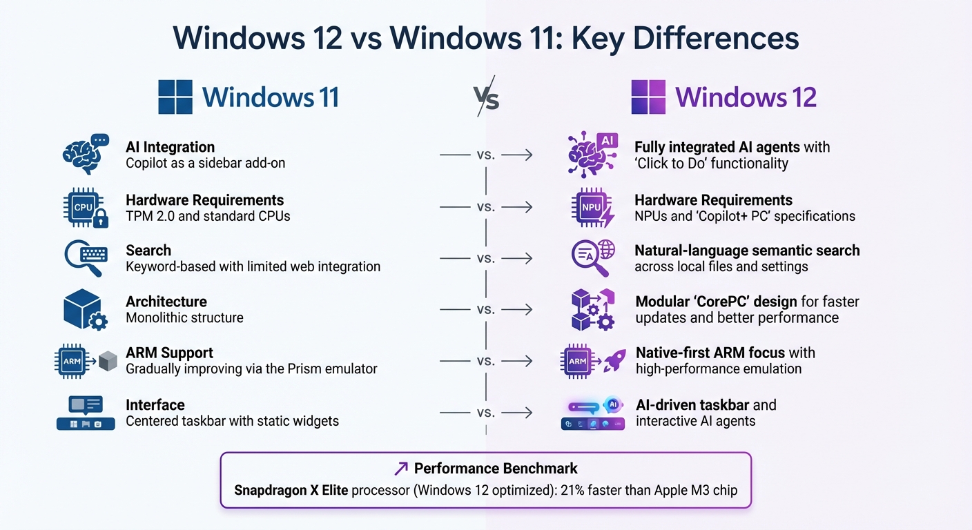 Windows 12 vs Windows 11: Key Features and Requirements Comparison