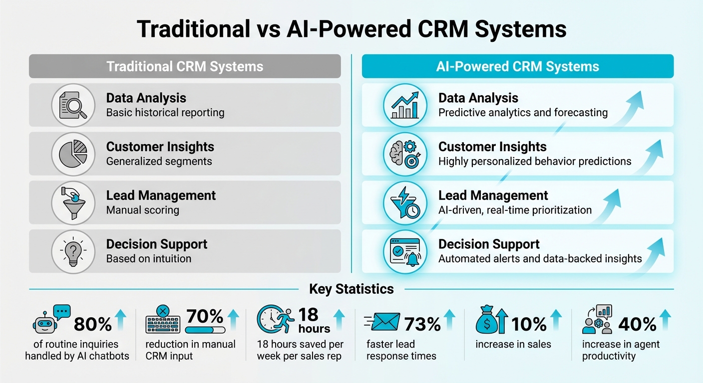 Traditional vs AI-Powered CRM Systems Comparison