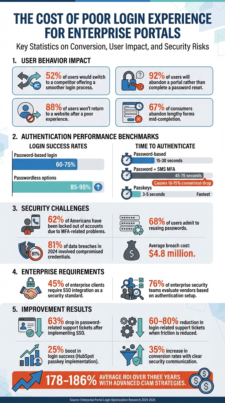 Enterprise Portal Login Statistics and Impact on Customer Retention