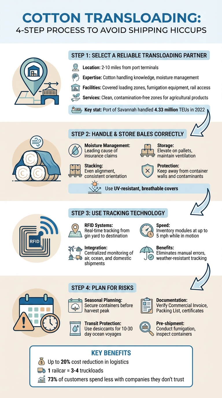 4 Steps to Avoid Cotton Transloading Shipping Problems