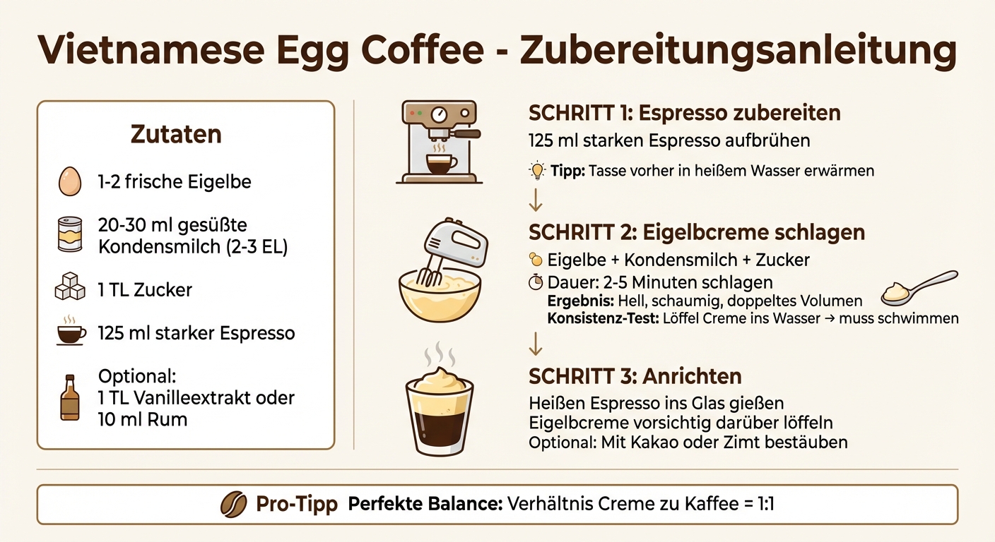 Vietnamese Egg Coffee Recipe: Step-by-Step Preparation Guide