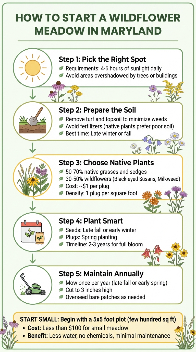 5 Steps to Start a Wildflower Meadow in Maryland