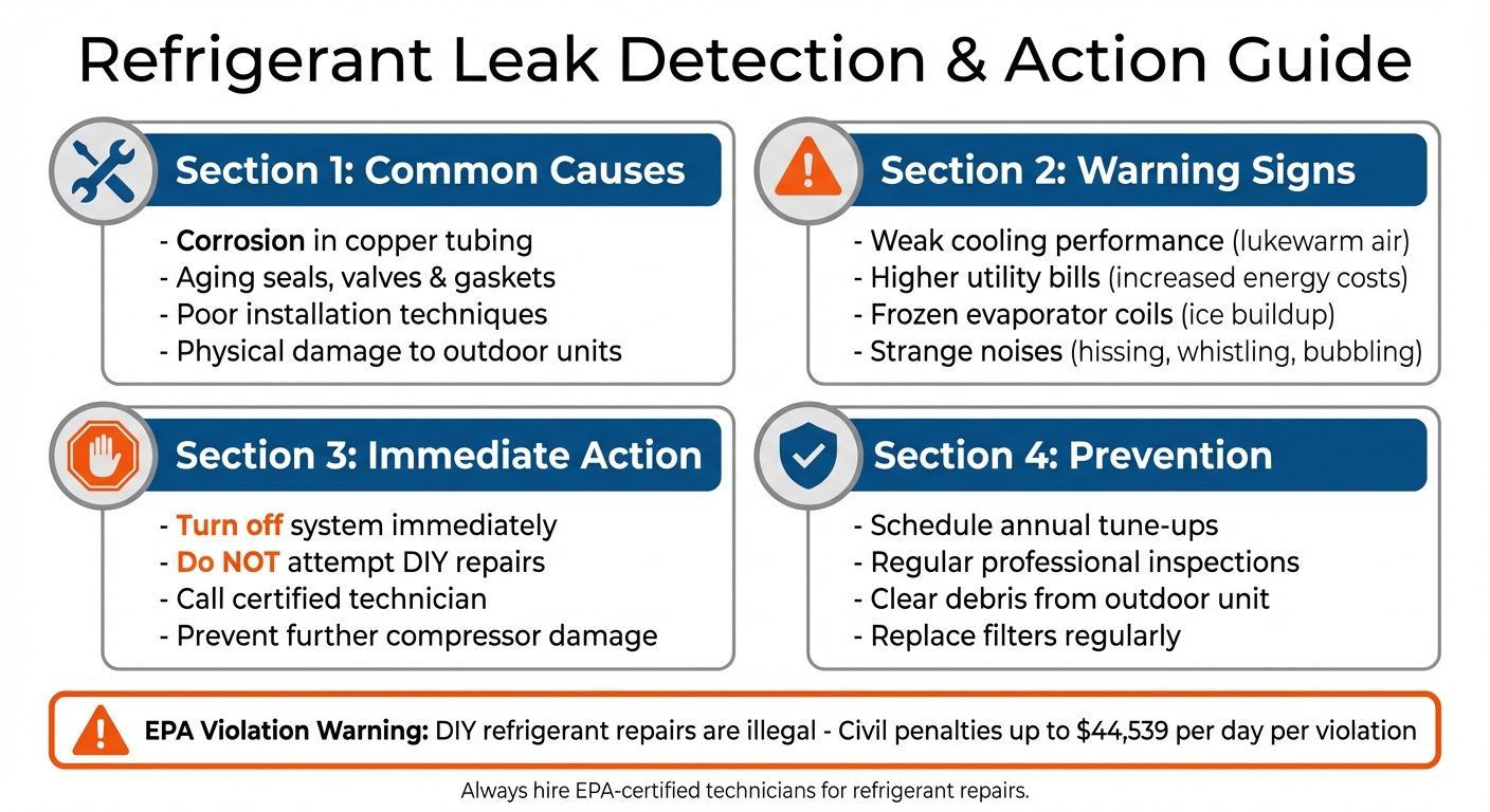 How to Identify and Address Refrigerant Leaks: 4 Warning Signs