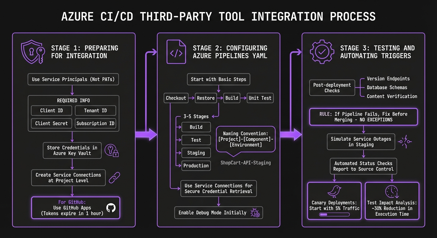 Step-by-Step Azure CI/CD Third-Party Tool Integration Process