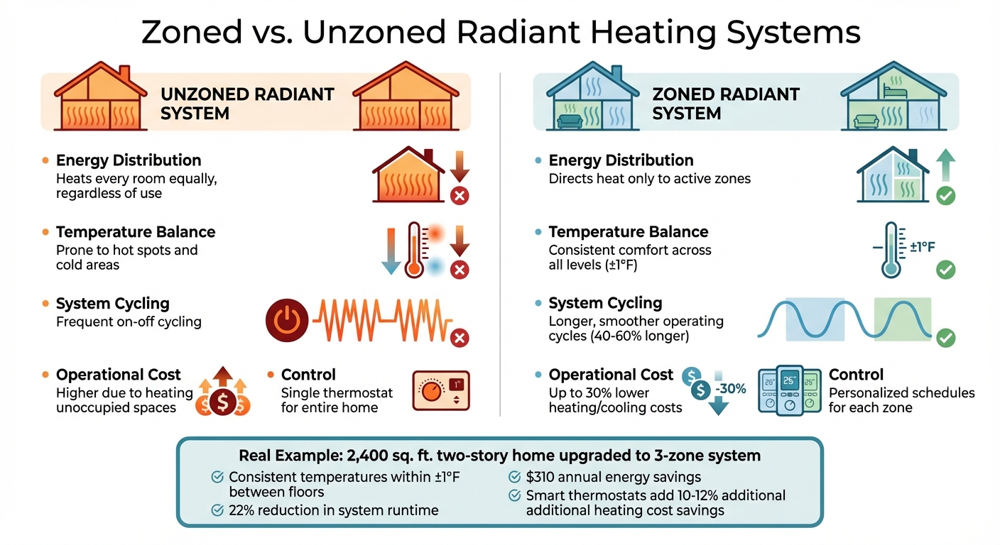 Zoned vs Unzoned Radiant Heating Systems: Energy Efficiency Comparison