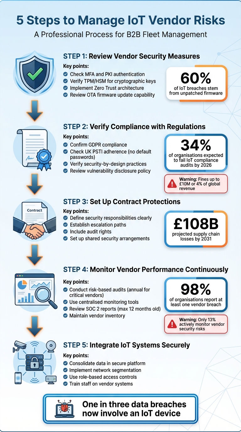 5-Step IoT Vendor Risk Management Framework for Fleet Operations