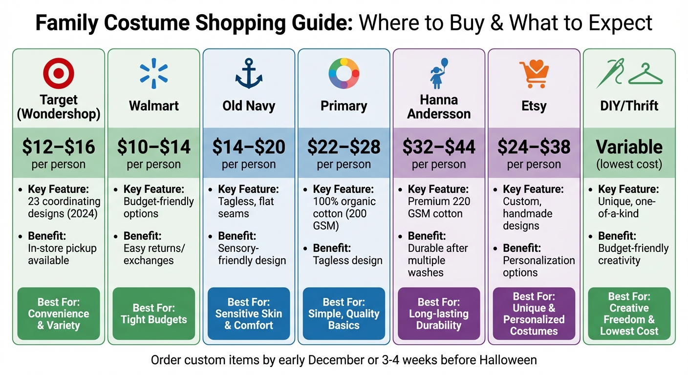 Family Costume Shopping Guide: Price Comparison by Retailer