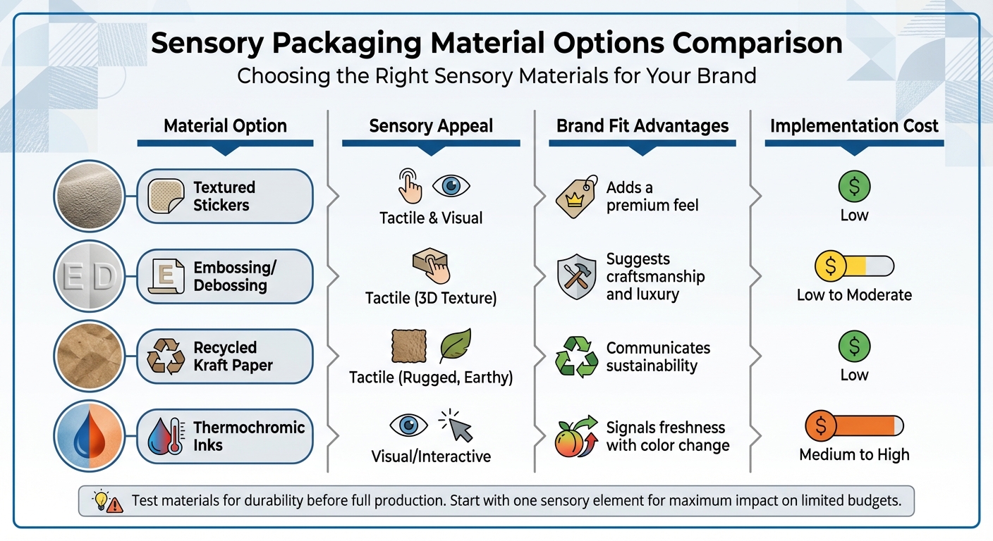 Sensory Packaging Material Options: Appeal, Brand Fit, and Cost Comparison
