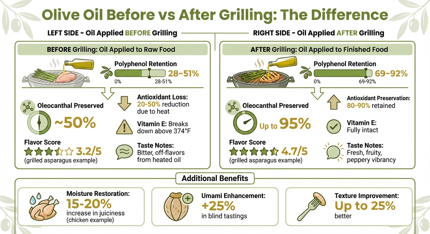 Olive Oil Before vs After Grilling: Nutrient Retention and Flavor Comparison