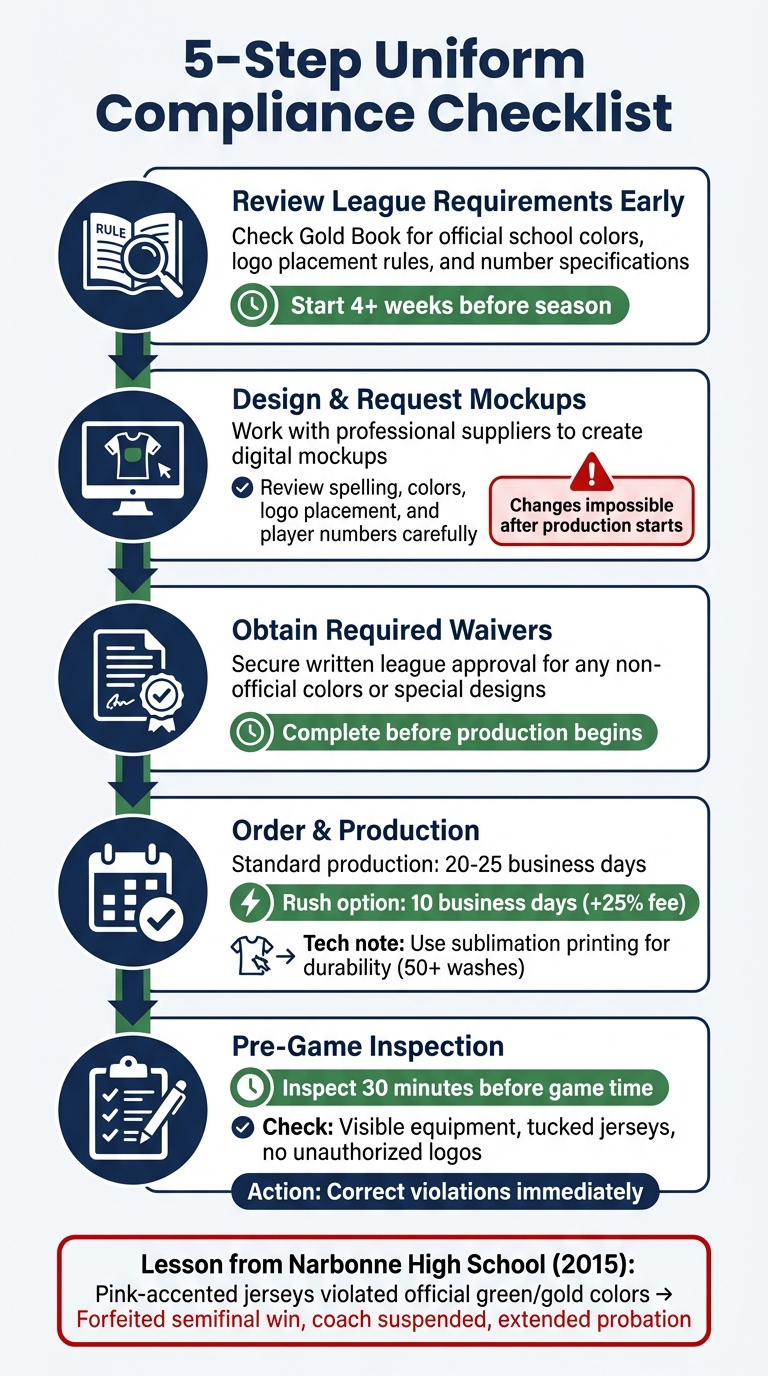 5-Step Uniform Compliance Checklist for Sports Teams