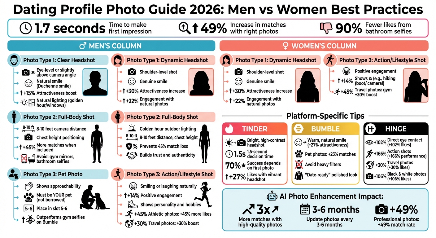 Best Dating Profile Photo Guide for Men and Women 2026