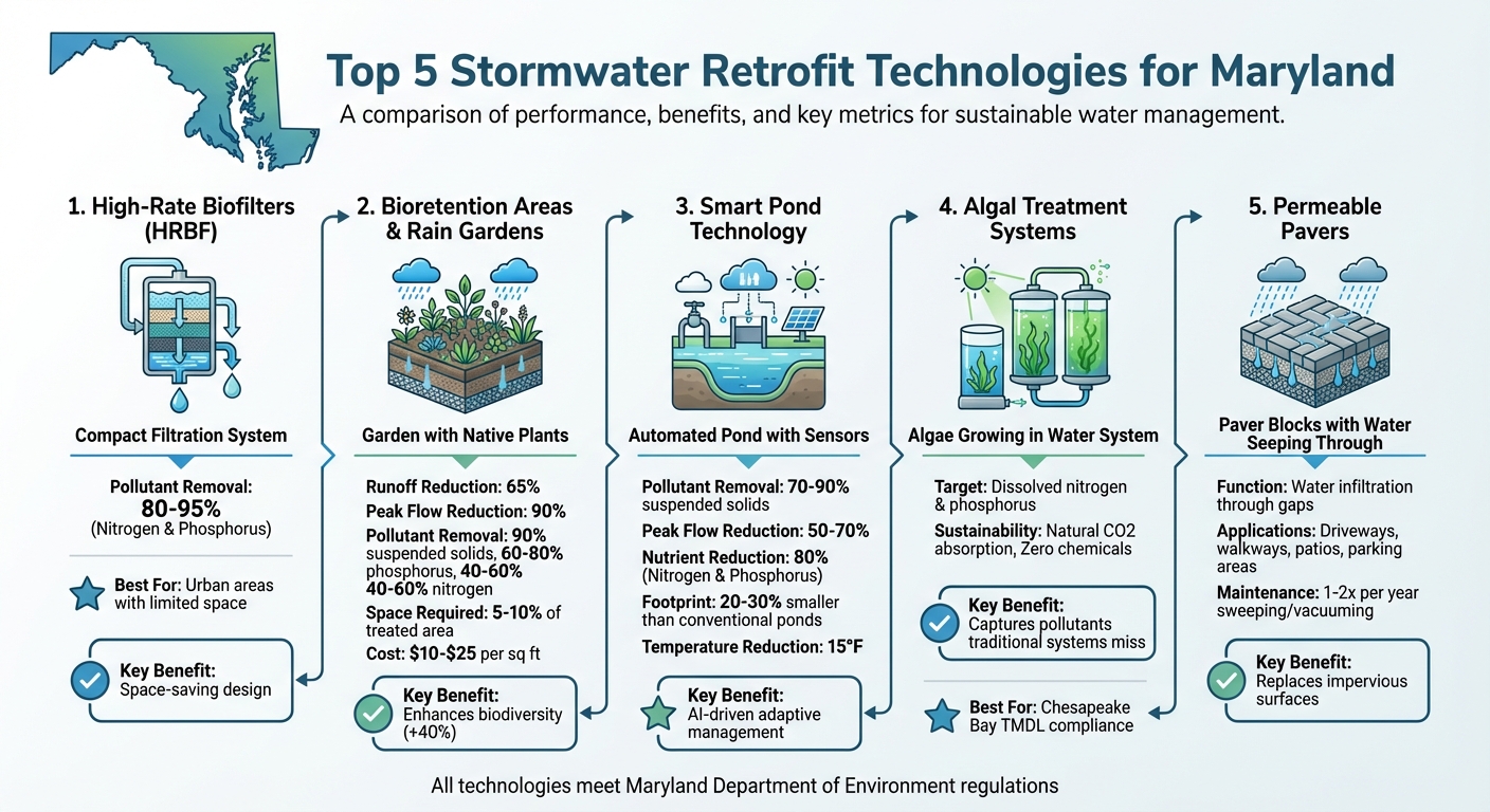 Maryland Stormwater Retrofit Technologies Comparison: Effectiveness and Benefits
