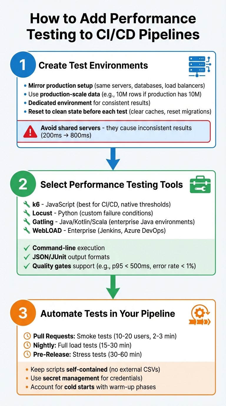 3-Step Guide to Integrating Performance Testing into CI/CD Pipelines