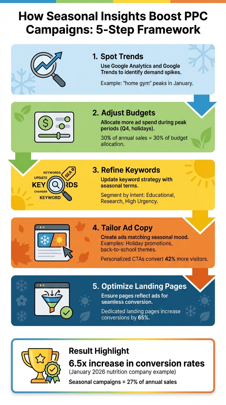 5-Step Framework for Optimizing PPC Campaigns with Seasonal Insights