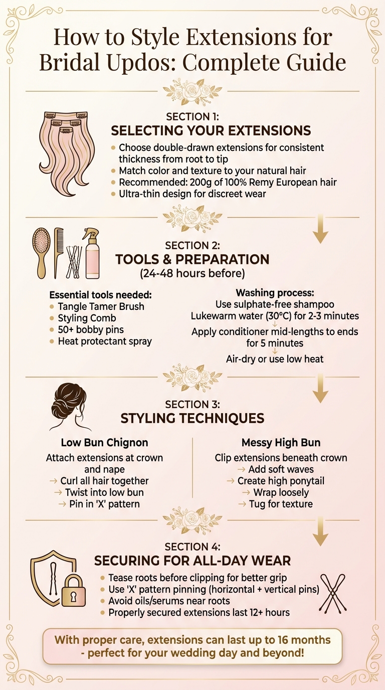 Step-by-Step Guide to Styling Bridal Updos with Extensions