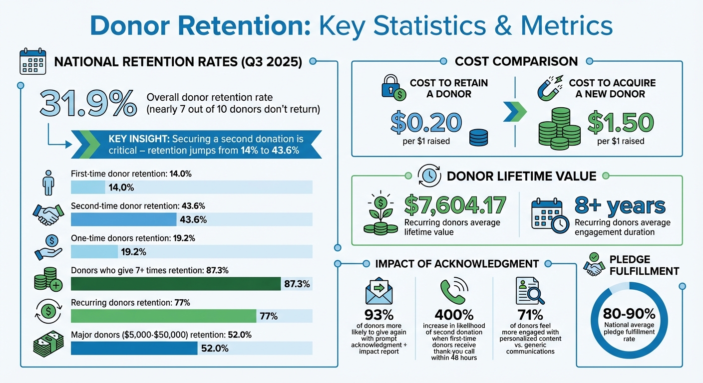 Donor Retention Statistics and Key Metrics for Nonprofits