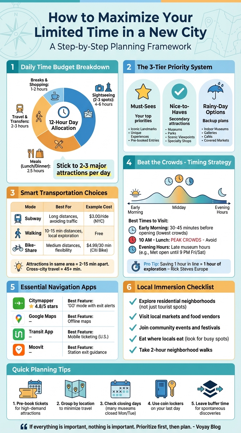 How to Maximize Your Time in a New City: Complete Planning Guide