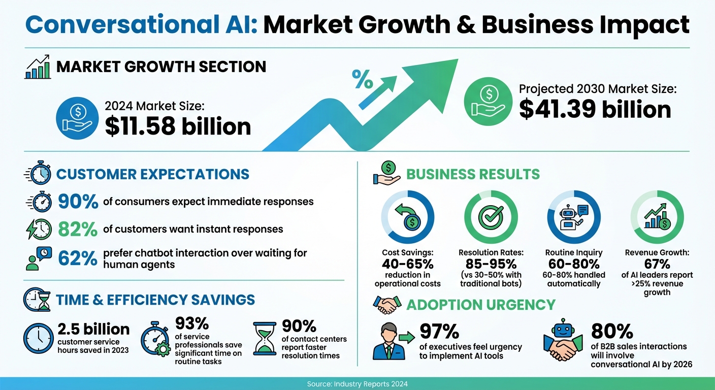 Conversational AI Market Growth and Business Impact Statistics 2024-2030