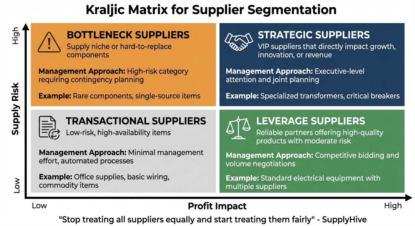 Kraljic Matrix for Supplier Segmentation in Electrical Equipment Procurement
