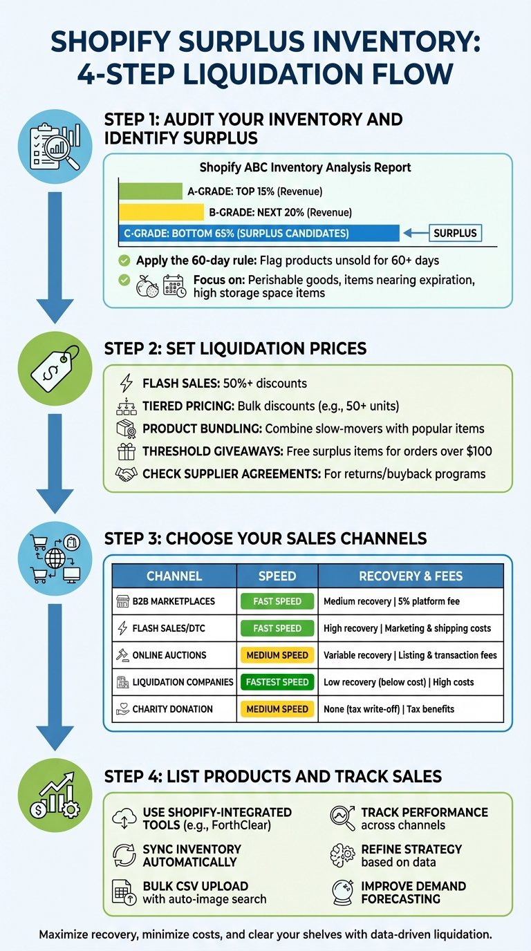 4-Step Process to Liquidate Surplus Inventory for Shopify Merchants