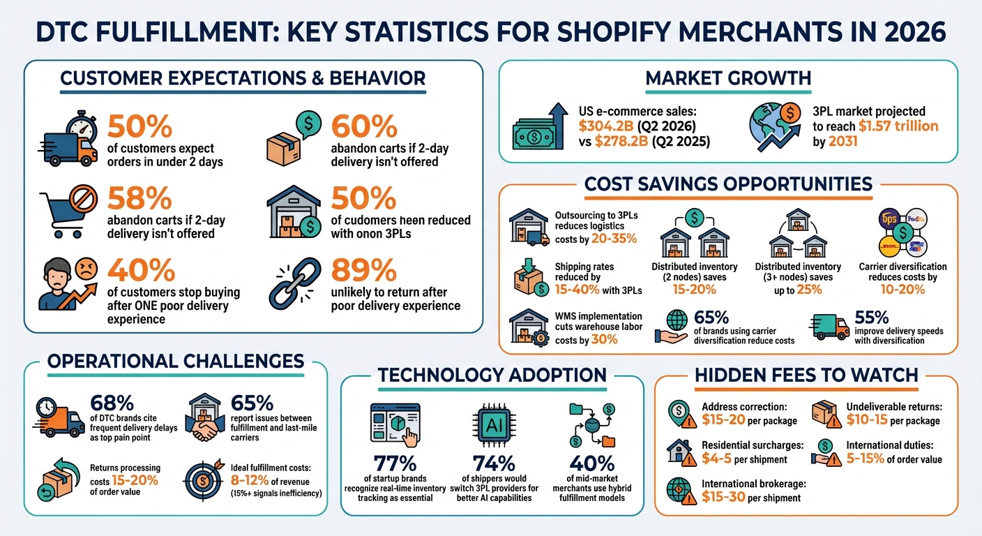 DTC Fulfillment Statistics and Cost Savings for Shopify Merchants 2026