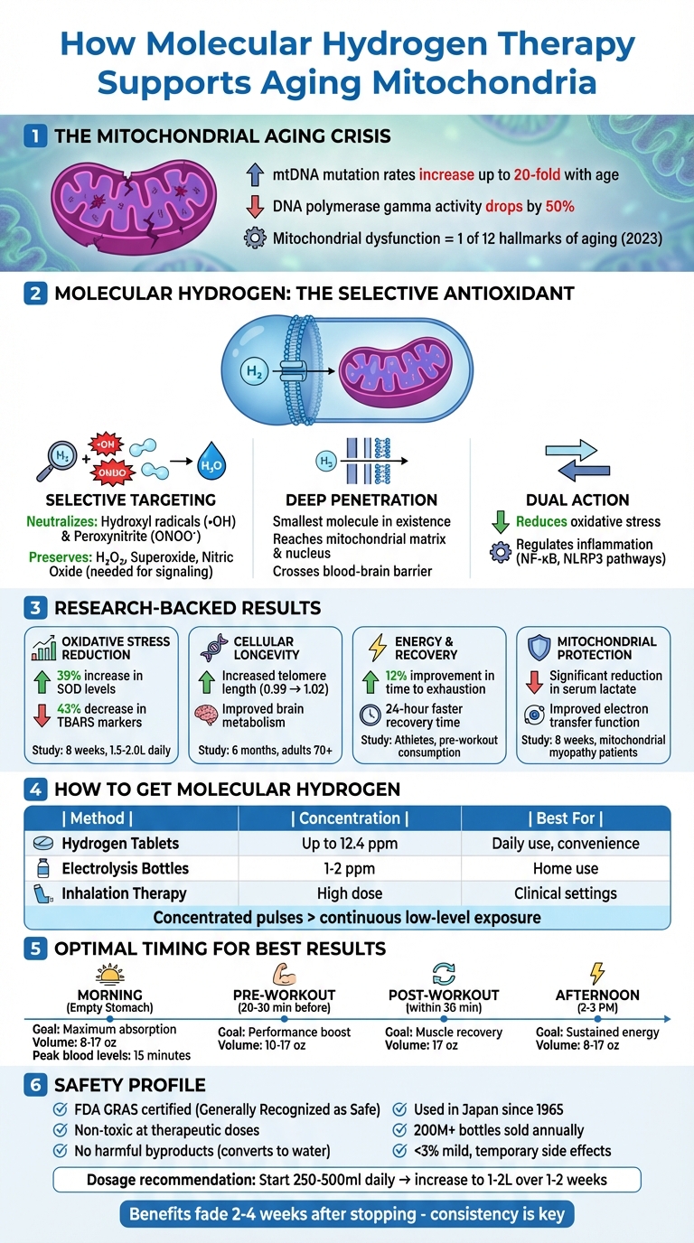 How Molecular Hydrogen Therapy Supports Aging Mitochondria