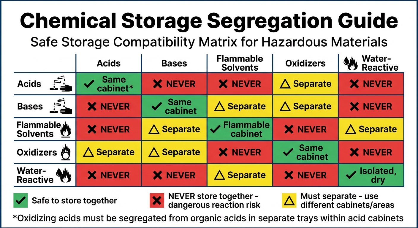 Chemical Storage Segregation Compatibility Chart