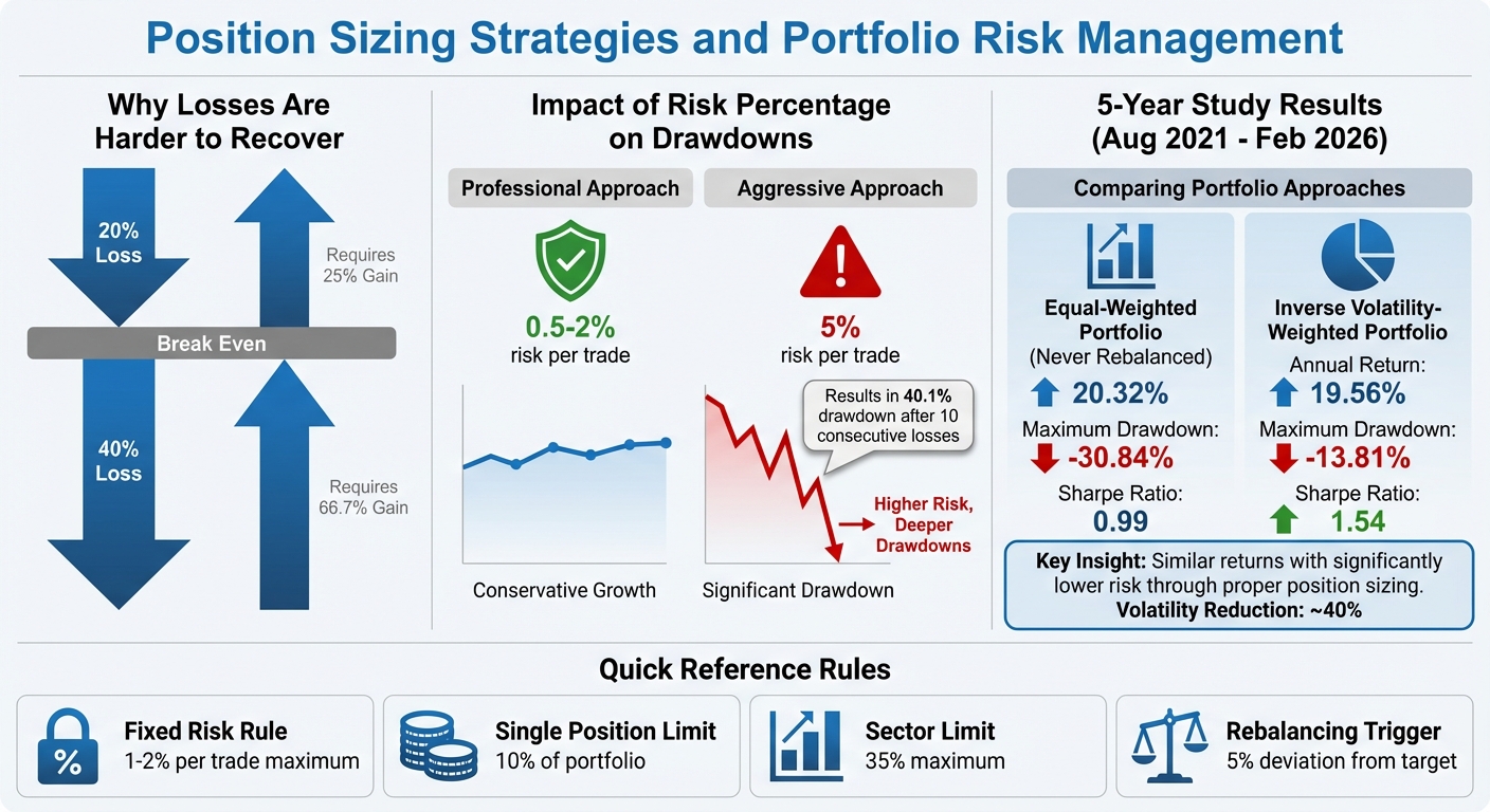 Impact of Position Sizing on Portfolio Drawdowns and Recovery Requirements