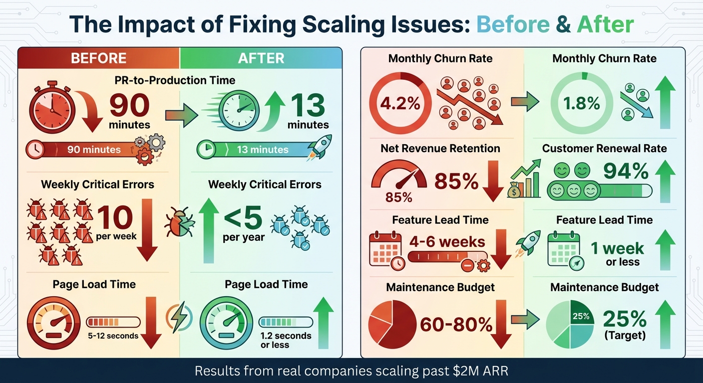 Before and After Metrics: Impact of Fixing Startup Scaling Issues
