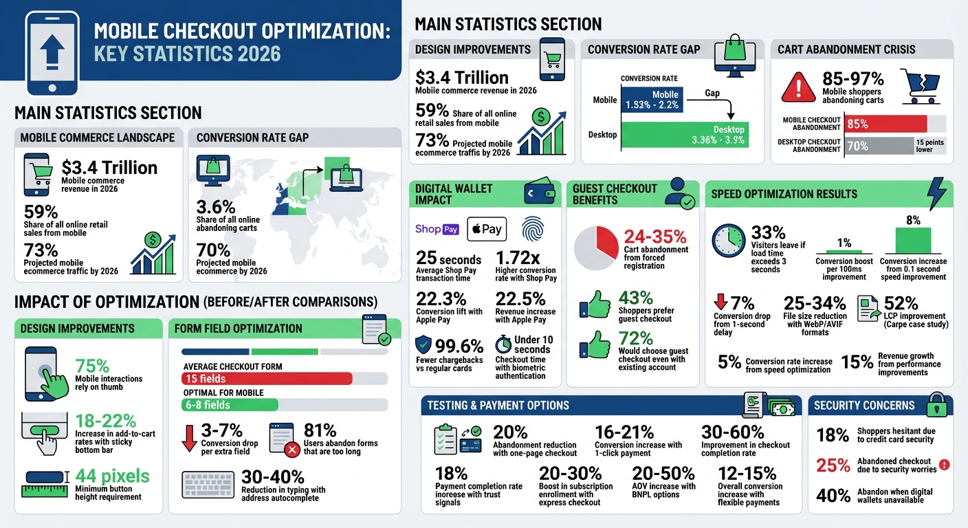 Mobile Checkout Optimization Statistics and Impact 2026