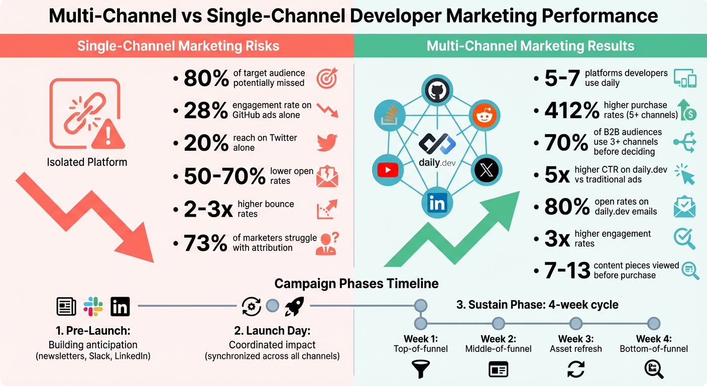 Multi-Channel vs Single-Channel Developer Marketing Performance Comparison