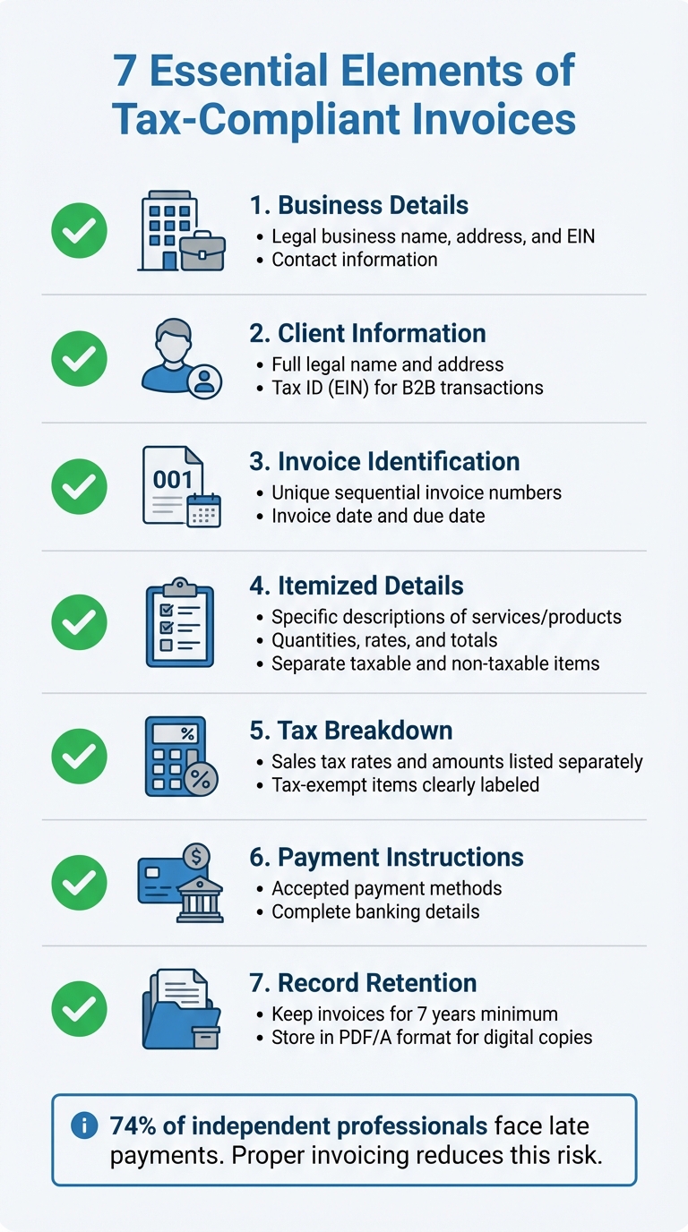 7 Essential Elements of Tax-Compliant Invoices