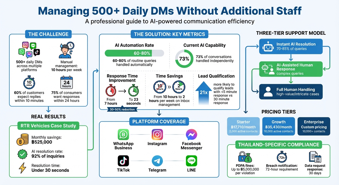 How to Manage 500+ Daily DMs Without Hiring More Staff: Key Statistics and Benefits