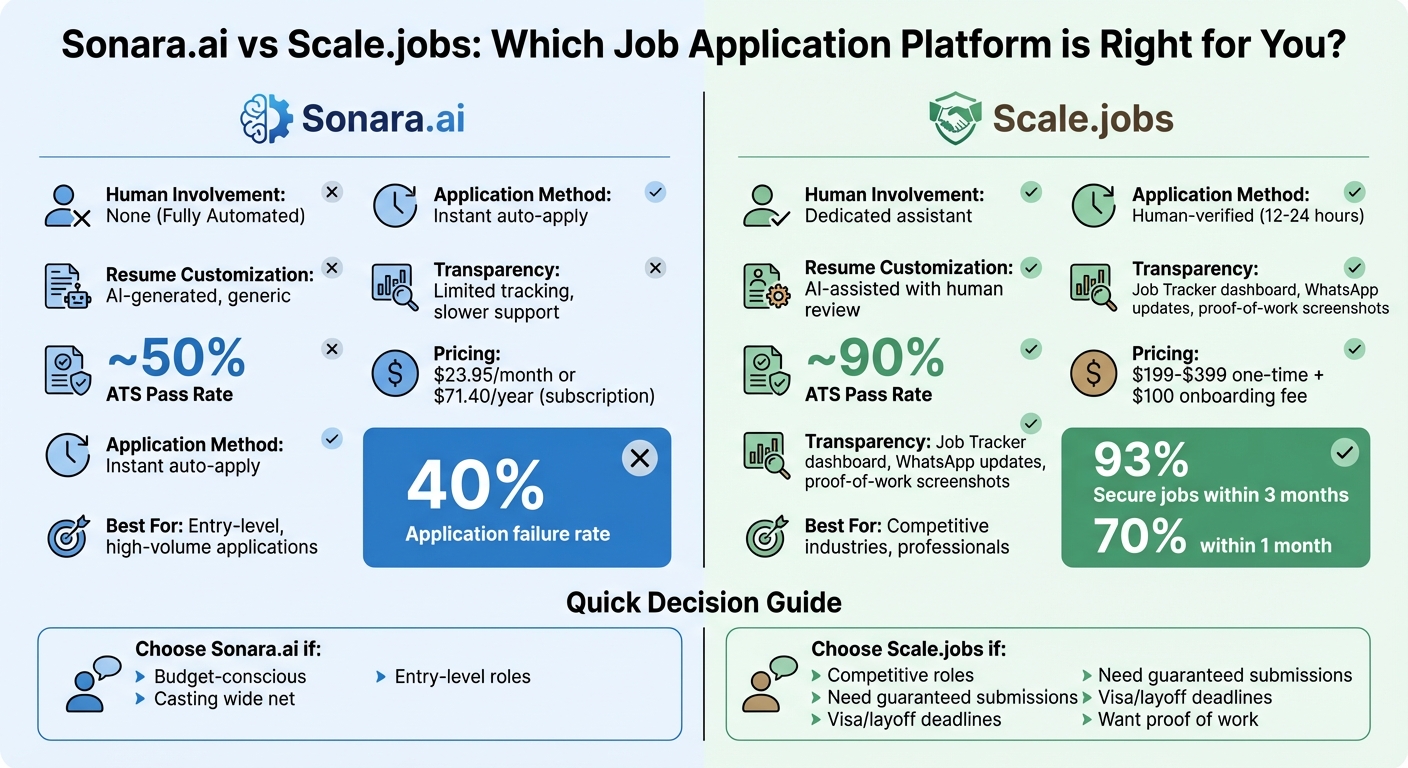 Sonara.ai vs Scale.jobs: Feature Comparison for Job Seekers