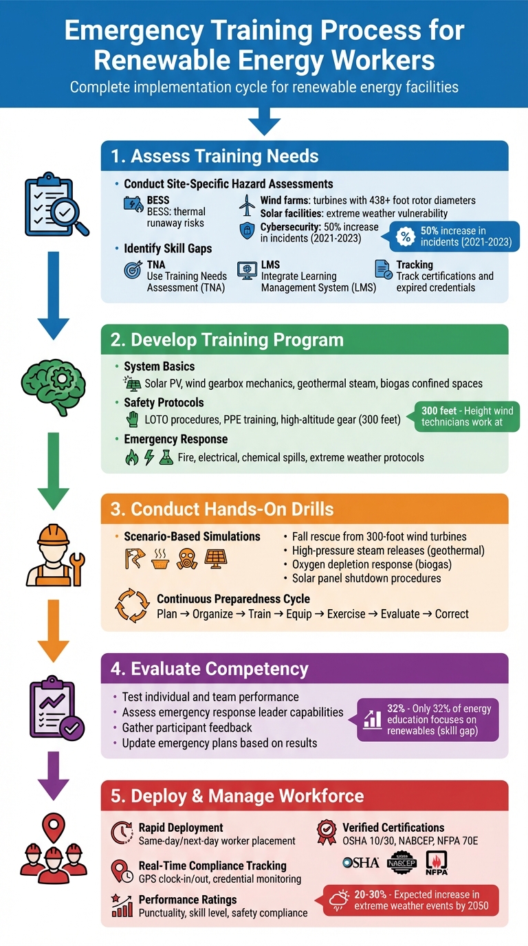 Emergency Training Implementation Process for Renewable Energy Workers