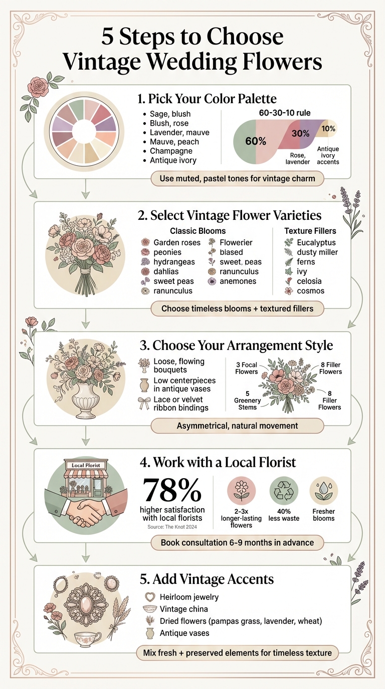 5 Steps to Choose Vintage Wedding Flowers