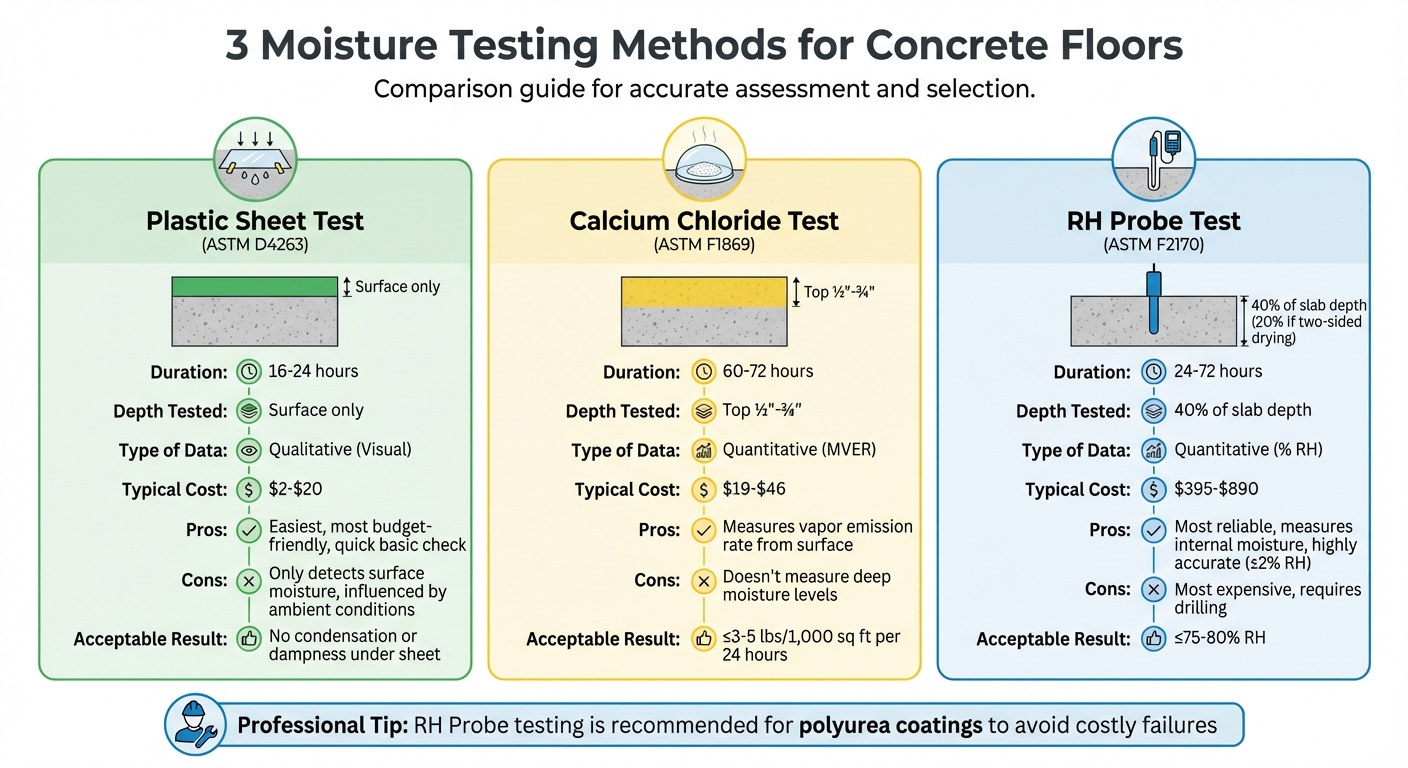 Concrete Moisture Testing Methods Comparison Chart