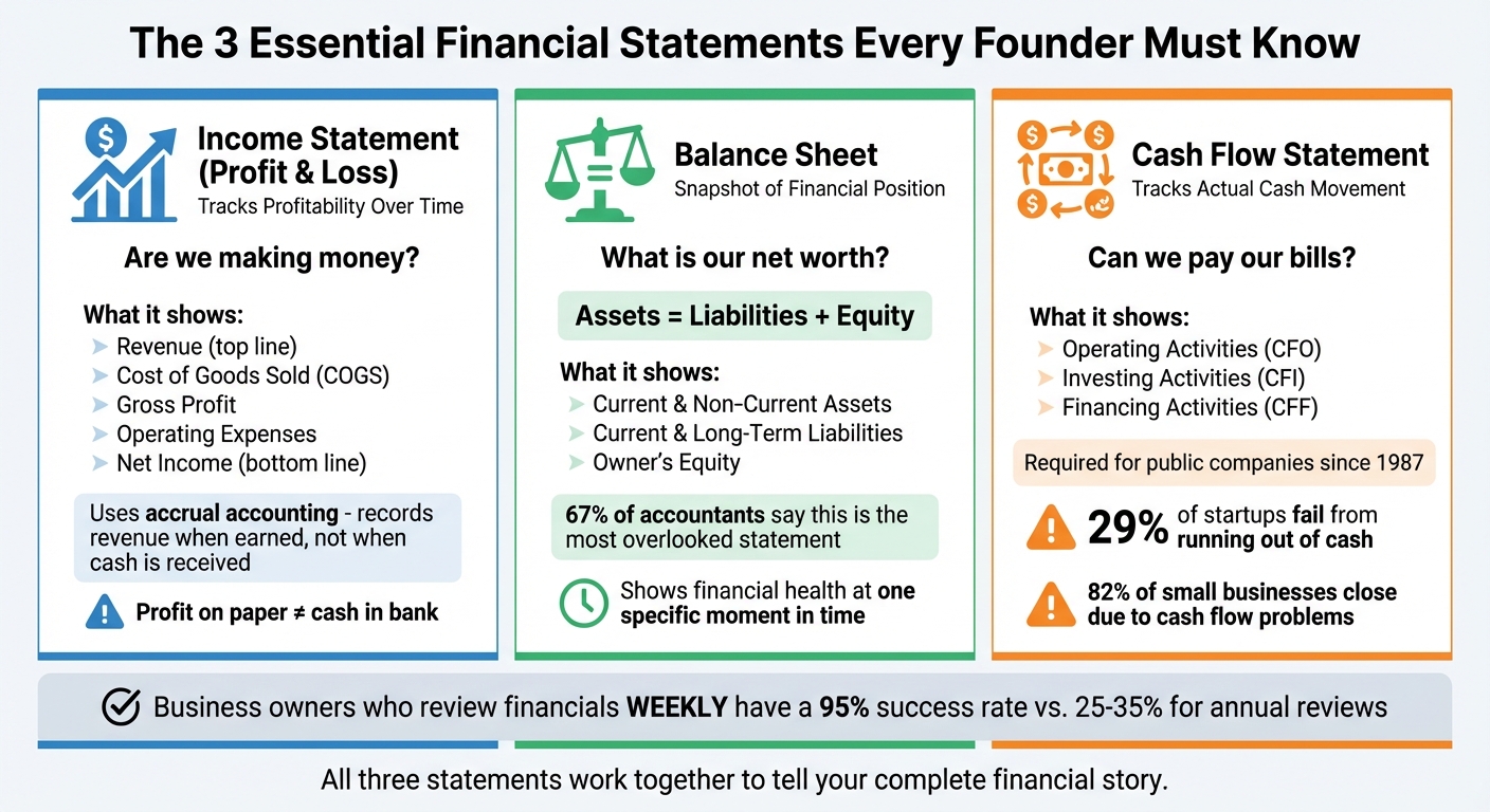 Understanding the Three Core Financial Statements for Startups