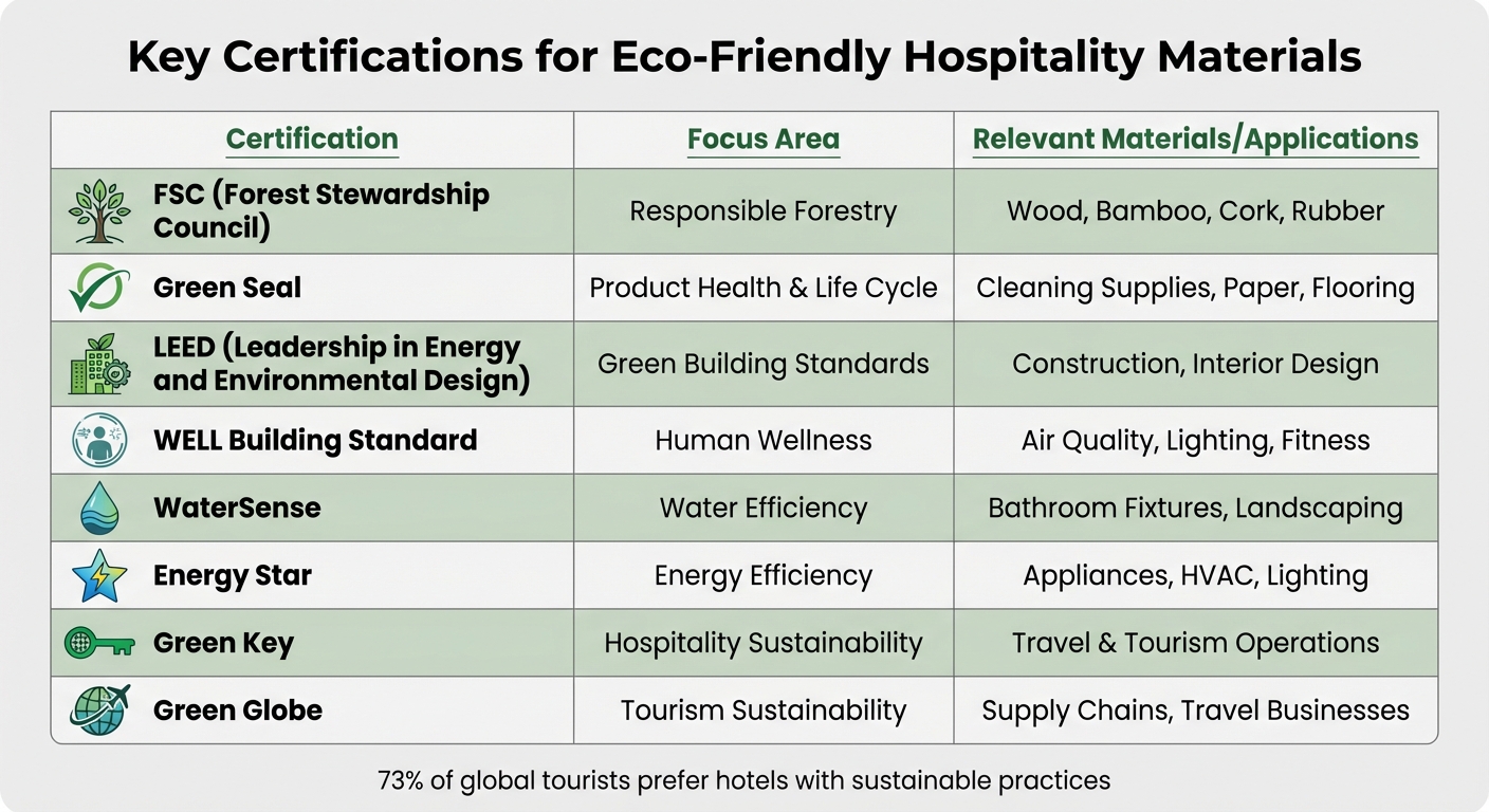 Eco-Friendly Material Certifications for Hospitality Design
