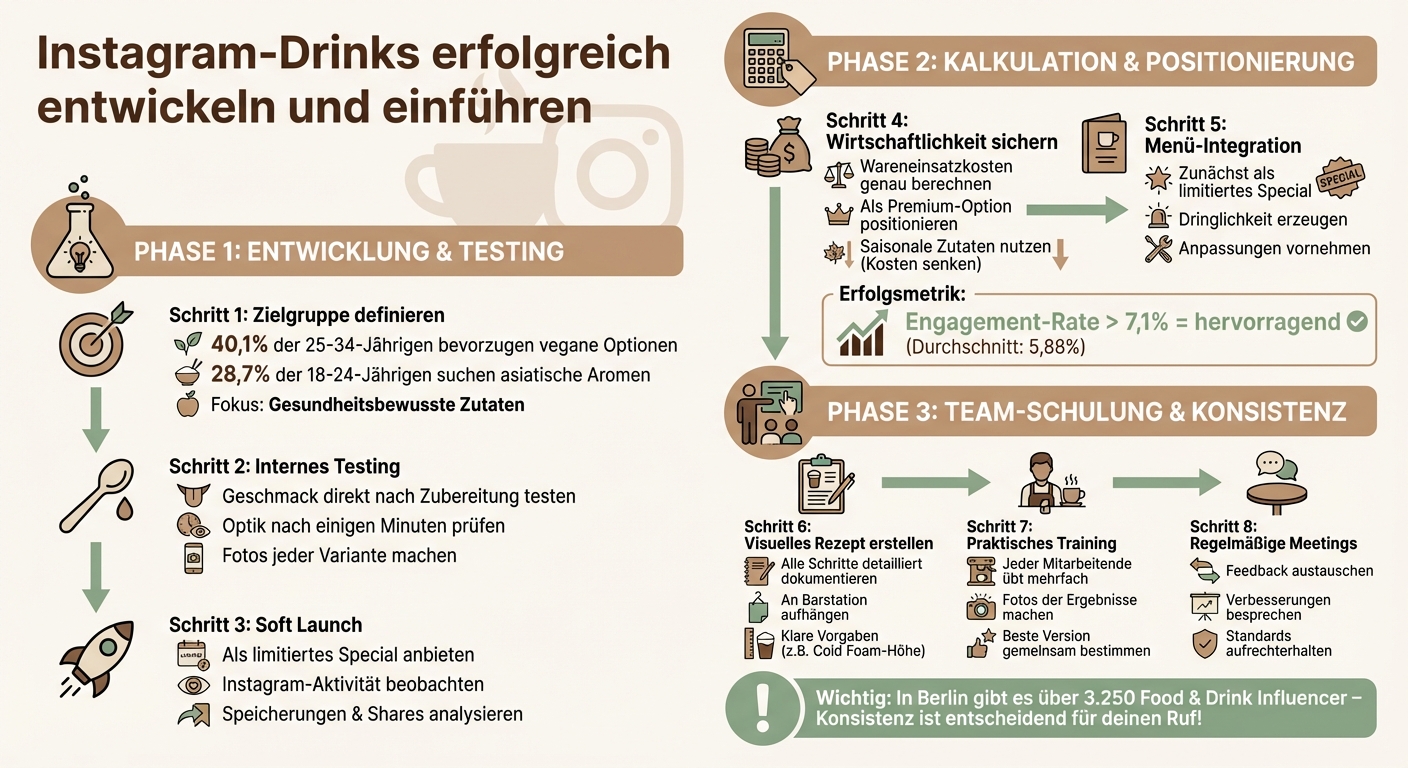 Instagram-Drinks erfolgreich entwickeln: Von der Idee zum Menü