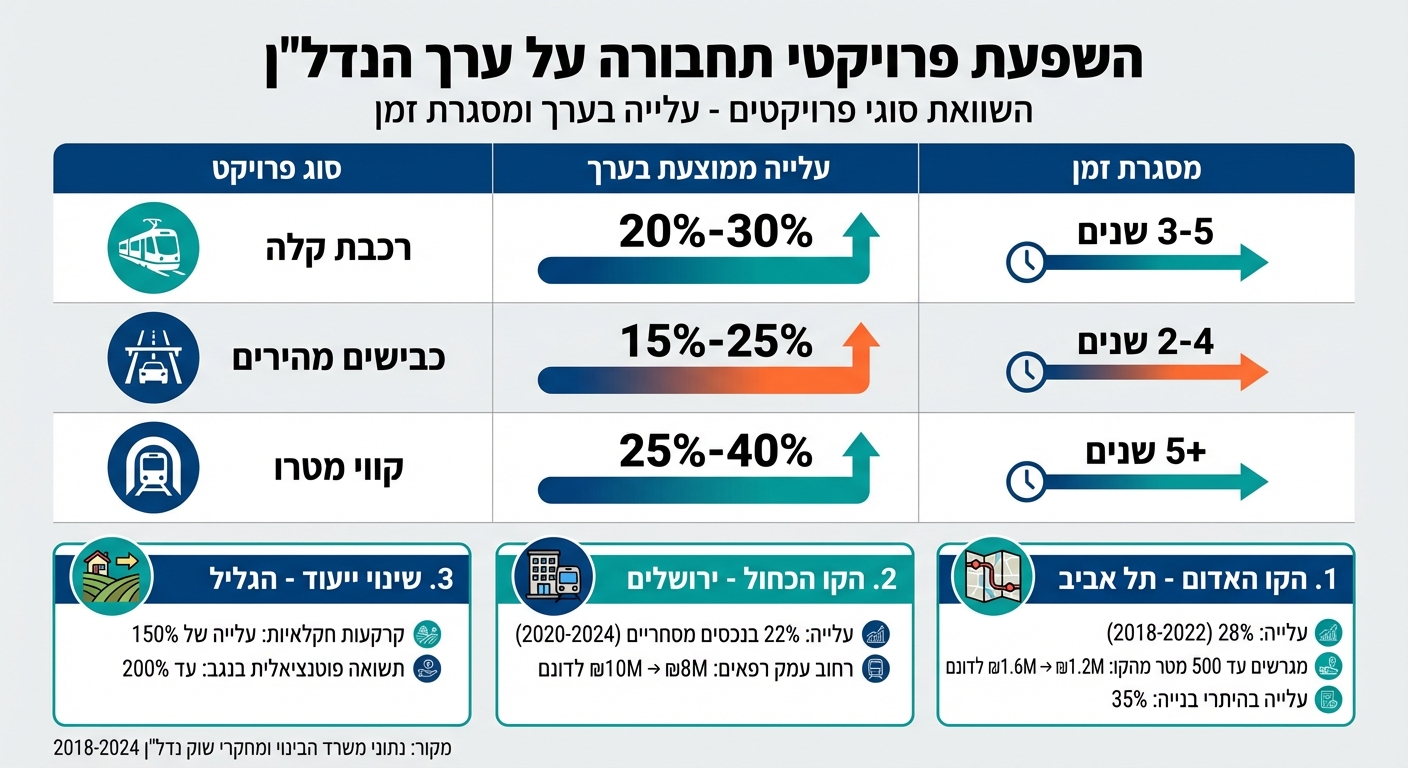 השפעת פרויקטי תחבורה על ערך הנדל
