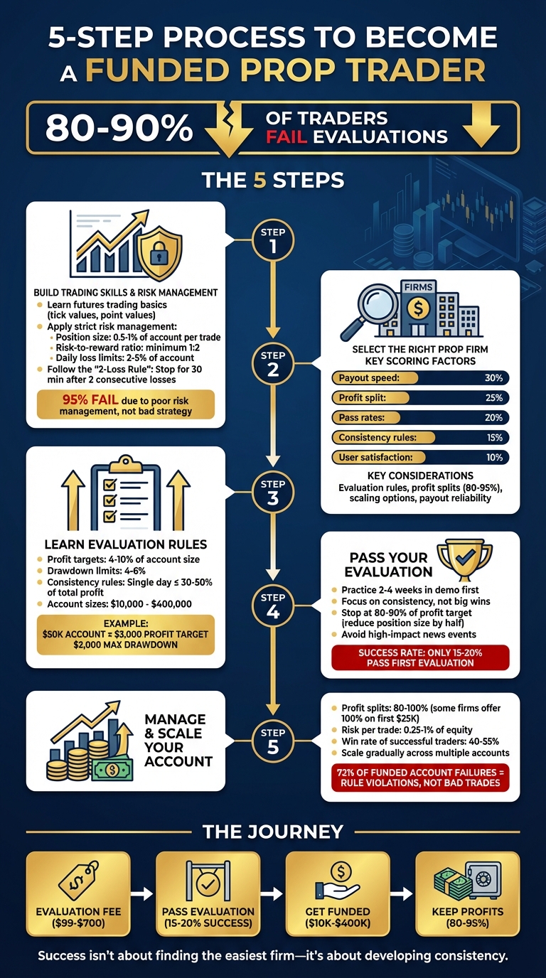 5-Step Process to Become a Funded Prop Trader
